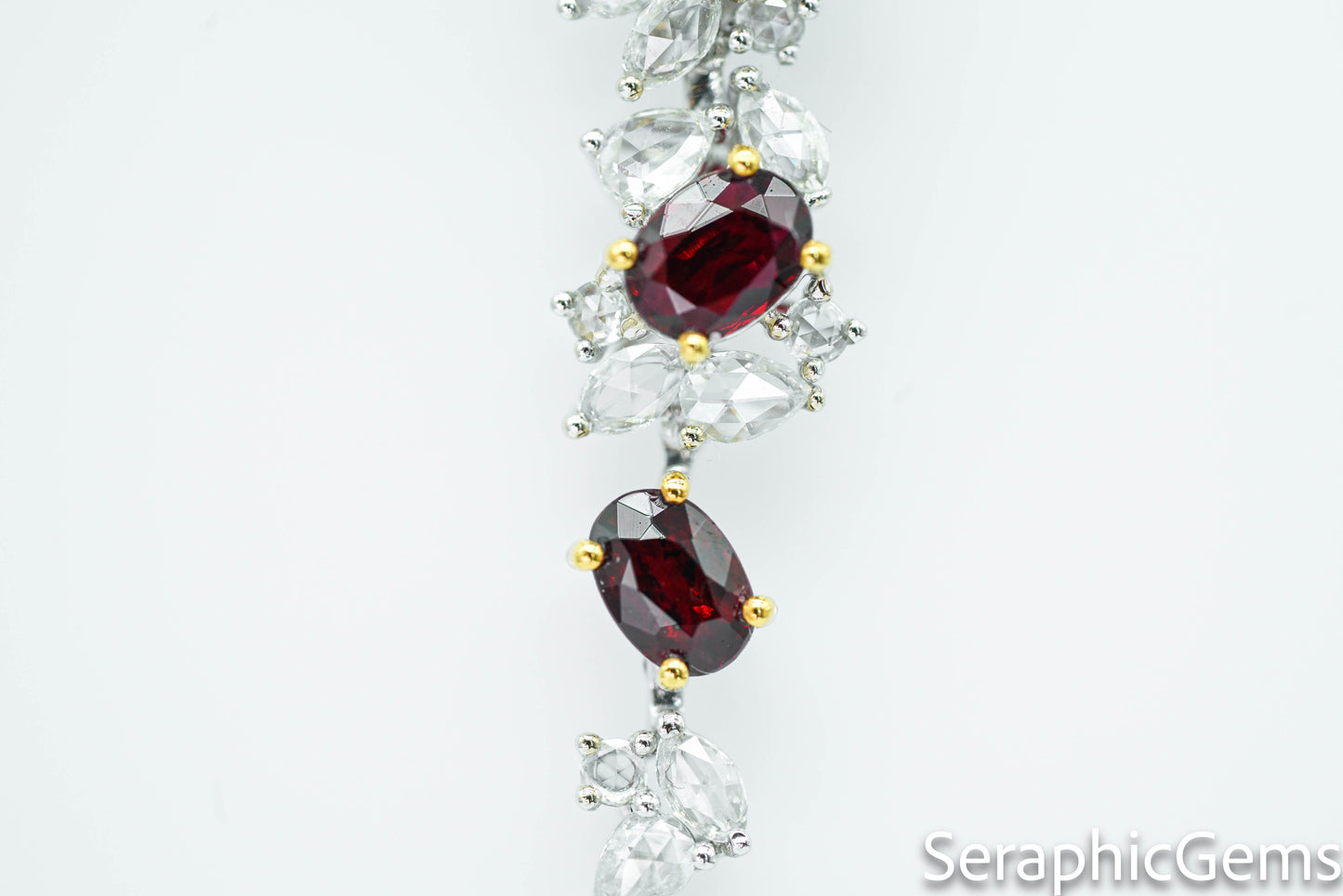 "Royal Elegance: Pigeon Blood Ruby and Diamond Halo Earrings"