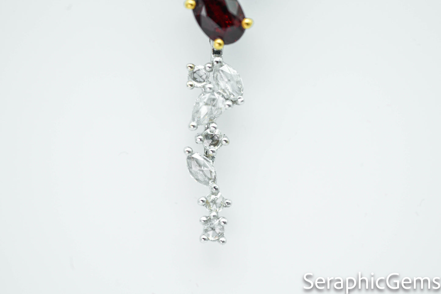 "Royal Elegance: Pigeon Blood Ruby and Diamond Halo Earrings"