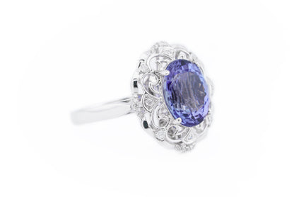 18k Gold Diamond-Set Convertible Tanzanite Ring