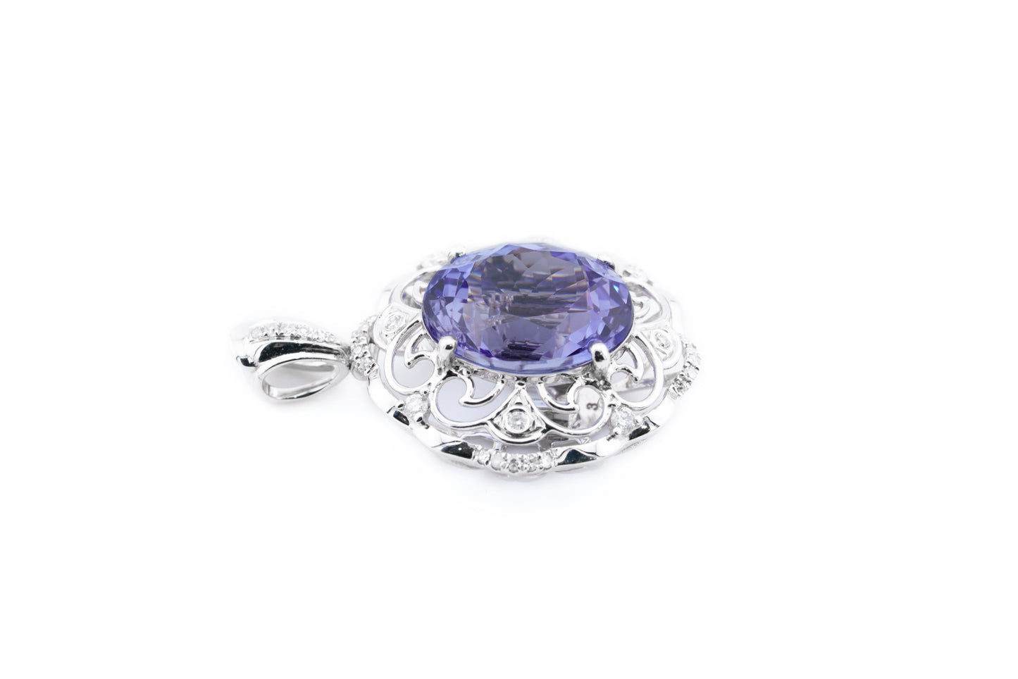 18k Gold Diamond-Set Convertible Tanzanite Ring