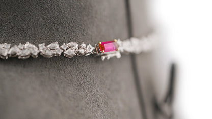 Unleash Pure Elegance: The Untreated Pigeon Blood Ruby Necklace with Petal Design